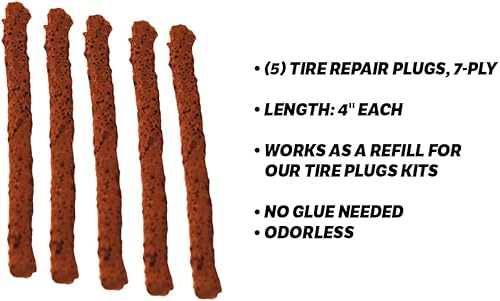 Miniatura 3 de Slime 20233 Tapones de reparación de neumáticos, ATV, cortacéspedes, carretillas, 7 capas, 4 pulgadas, 5 unidades