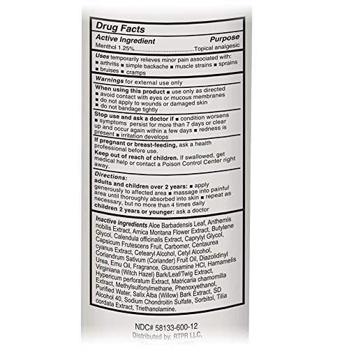 Real Time Pain Relief Cream, 12 Ounce Bottle - Thumbnail 5