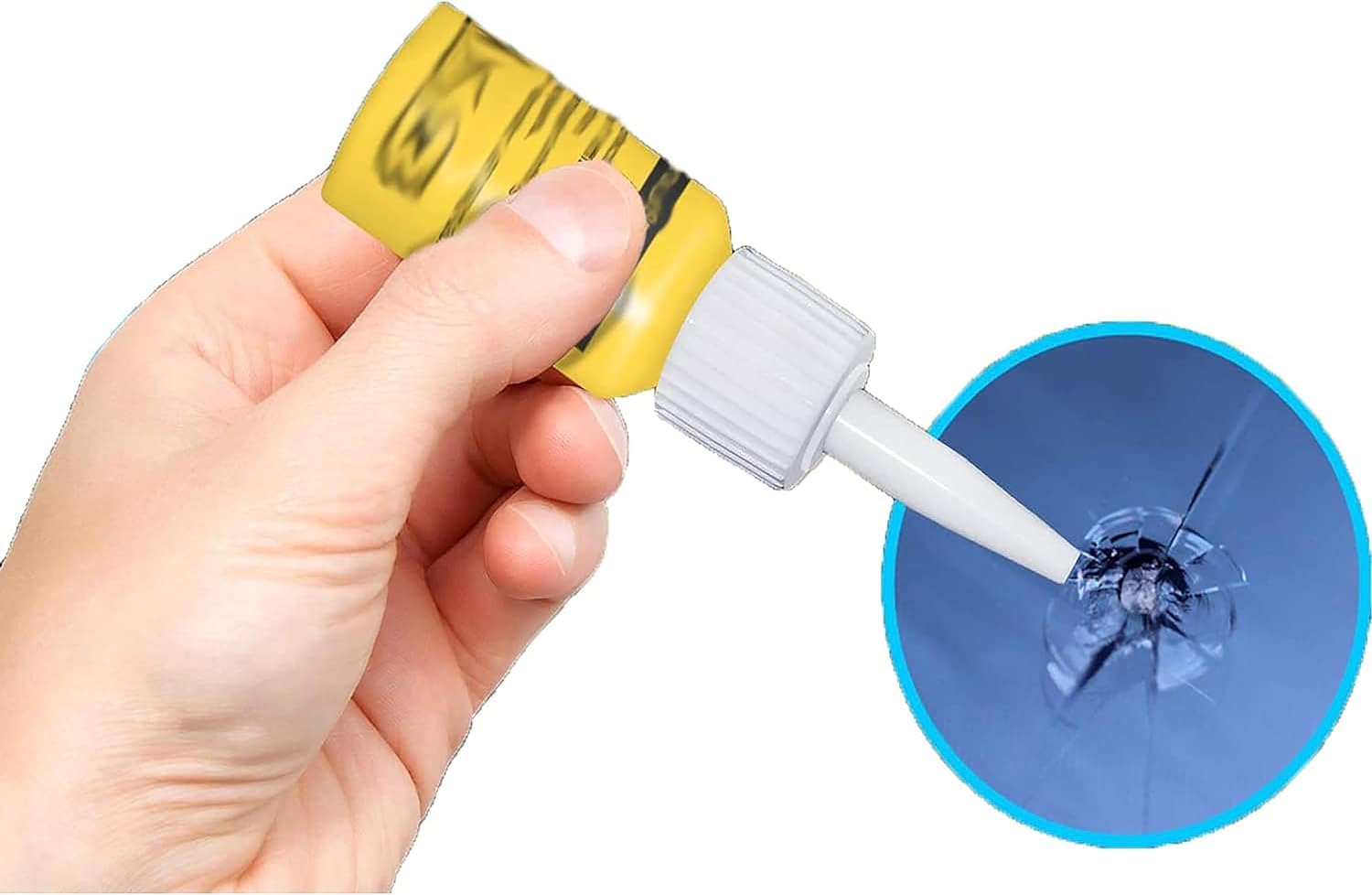 ALMEKAQUZ Windshield Crack Repair Kit,Automotive Glass Nano Repair Fluid,Car Windshield Repair Resin,Cracked Glass Repair Kit,Glass Corrector Set,Crack Repairing,for Car