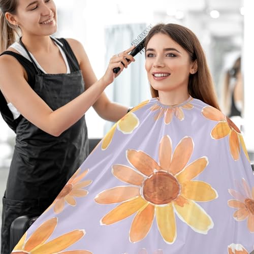 Capa para cortar cabello MAOBLYR impermeable profesional para barbería con cierre ajustable de broche para estilismo y peluquería miniatura 7