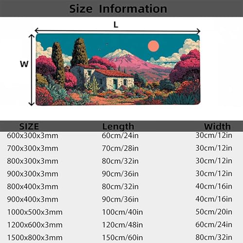 Tapis de souris paysage grand format idée cadeau pour joueur sur PC