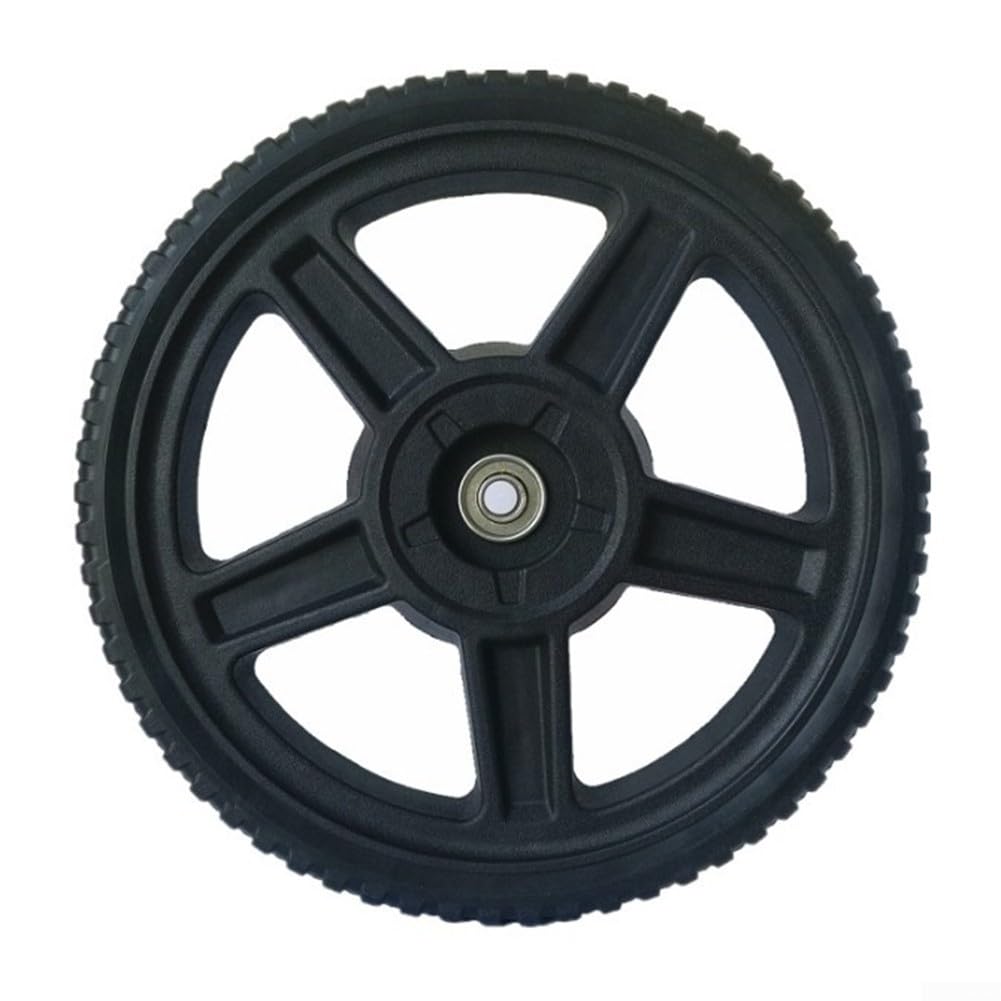 Roue de rechange en plastique pour débroussailleuse de 20,3 cm - Accessoire de jardin durable pour débroussailleuse manuelle - Outil d'entretien de pelouse en plein air - Noir (1 pièce)
