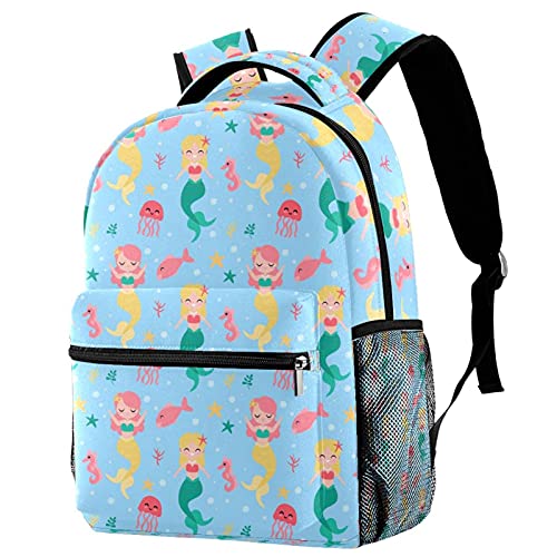 Petit sac à dos sirène avec poches pour filles et femmes