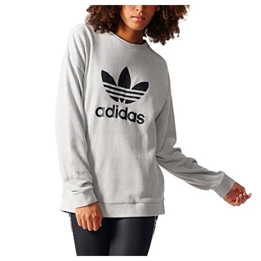 adidas Trefoil Sweater Sudadera, Mujer, Gris (Medgre), 36