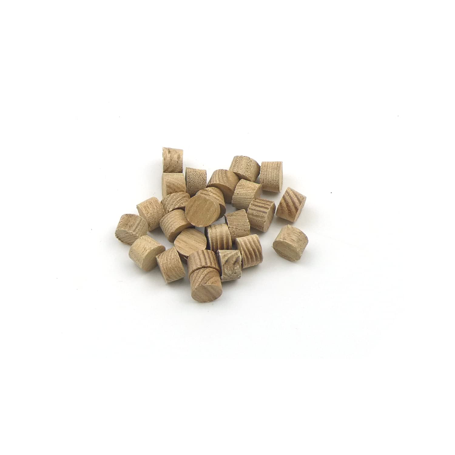 Oakcrafts Brown Ash 10Mm Flat Head Cross Grain Plug - Solid Unfinished - Pack Of 25