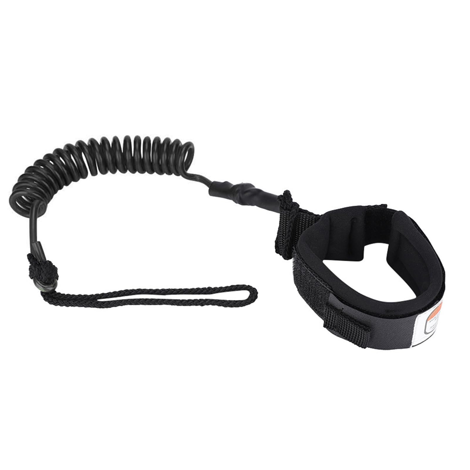 Super Strong PU Cord Surfboard Coiled Leg Rope Lightweight for Stand Up Paddleboard 5ft, All Ages (Black)