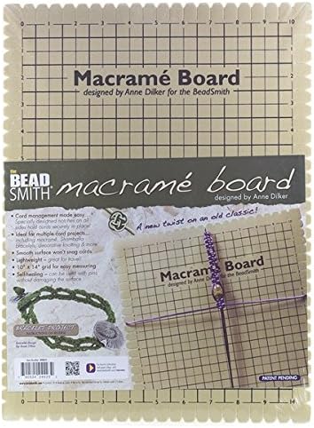 Beadsmith Large Macrame Board with Instructions 10"x14"