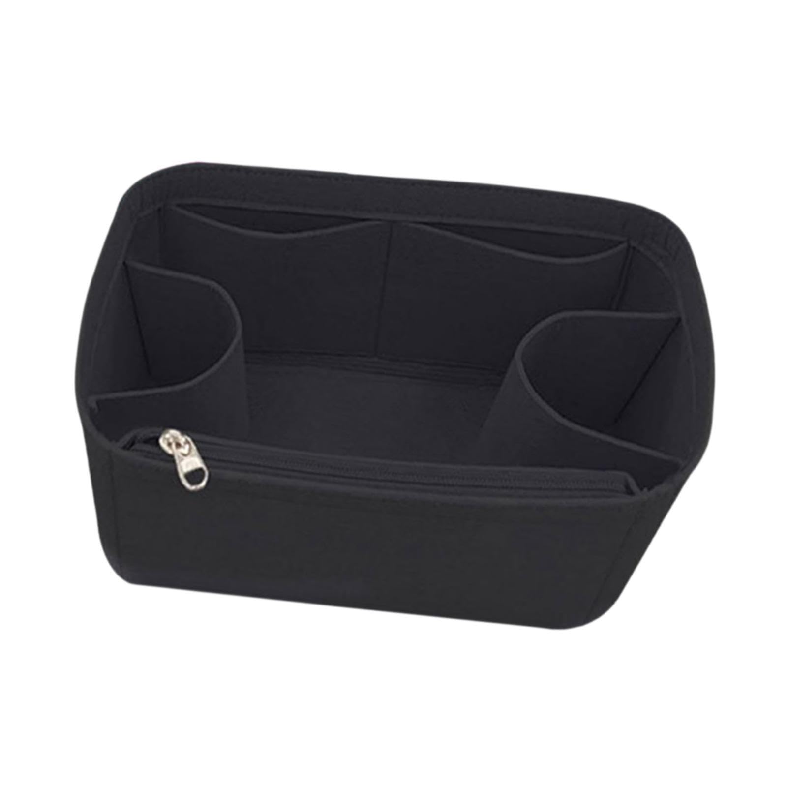 QUXVUIS Simplify Days Using Lightweight Purse Organizer Insert Combining Strength With Effortless Functionality Purse Organizer Insert For Handbags Divider Liner, Black, 34x13x22cm