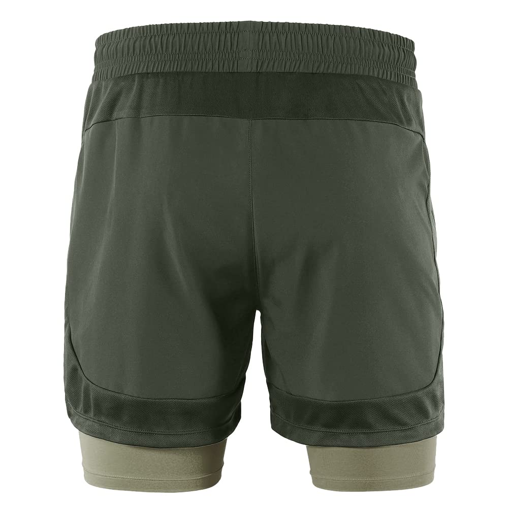 Lixada Shorts de Course à Pied Homme, 2 en 1 à séchage Rapide Respirant Exercice entraînement Actif Short de Jogging Marathon Sport avec Poches sans Poches 10 Couleurs S-XXL