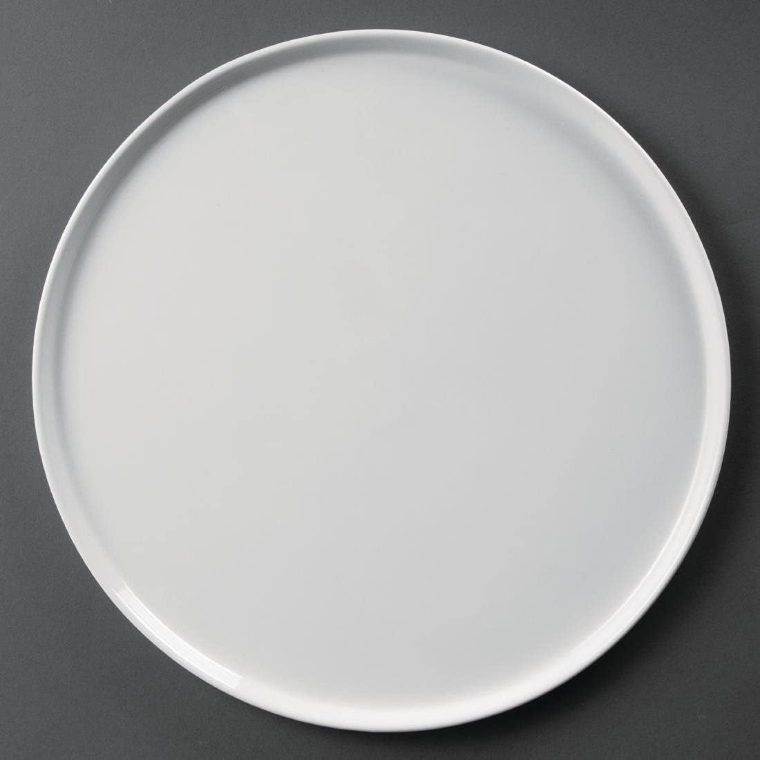 OlympiaWhiteware Pizza Service Plates 330mm Porcelain Innovative Design 4pc