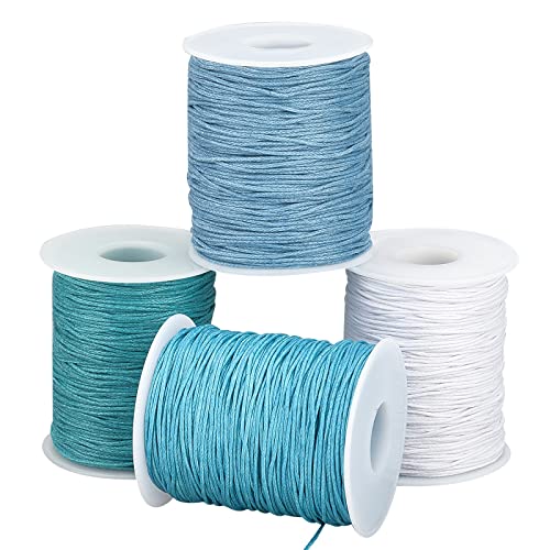 PH PandaHall 400 Yards 1mm Waxed Cotton Cord Thread