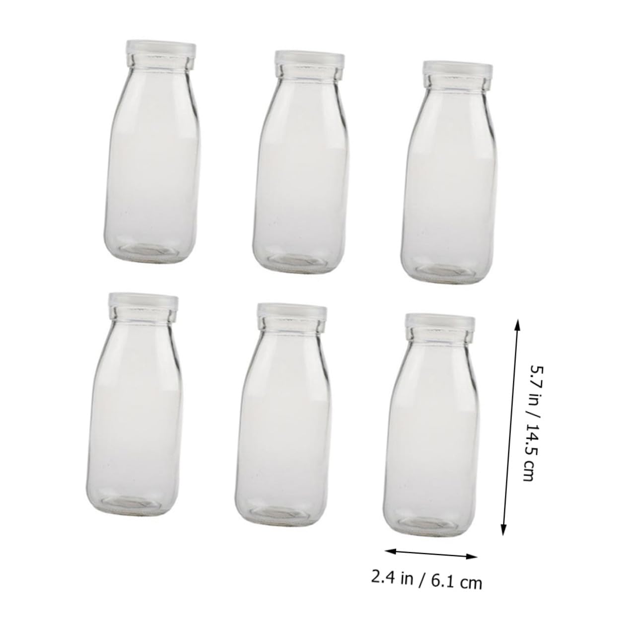 Bottiglie in Vetro da 250ml con Coperchio, 6 Pezzi