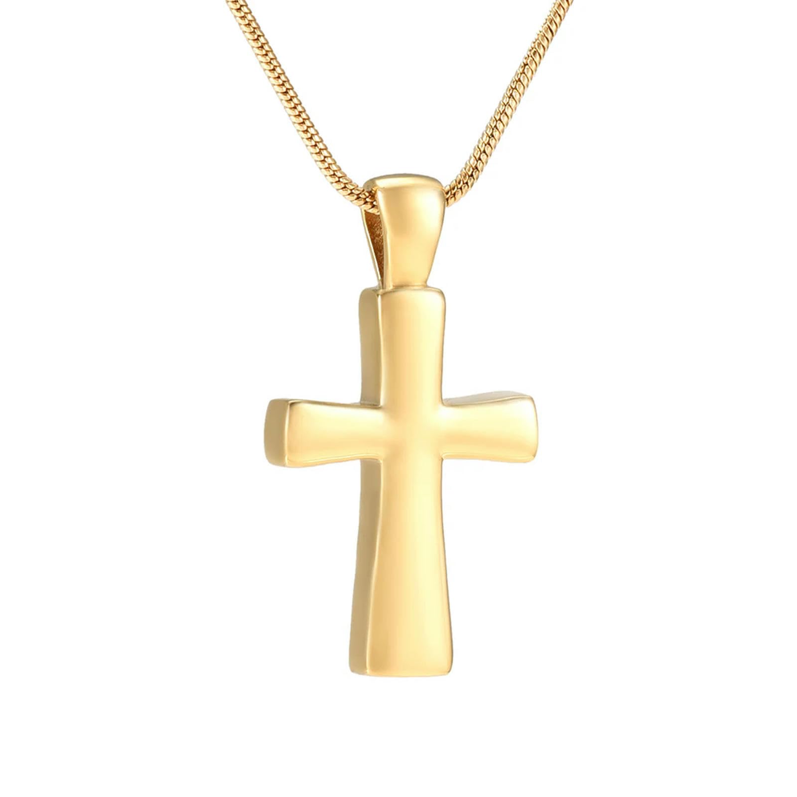 Urne funéraire pendentif croix vierge en acier inoxydable pour cendres