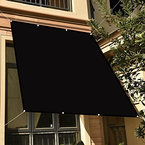 Toldo rectangular negro de 1,2 m, impermeable, para jardín, playa, patio, incluye cuerda