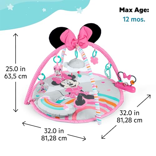 Image of Bright Starts Disney Baby Minnie Mouse Forever Besties Activity Gym with Music and Lights, Pink, Newborn+