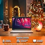 USB Moon Shape Himalayan Salt Lamp Pink Rock Crystal Light | Natural Quality Hand Crafted from Foothills of Himalayas Comes with Complete Fitting Wooden Base (USB Moon Shape Salt Lamp) - Image 4