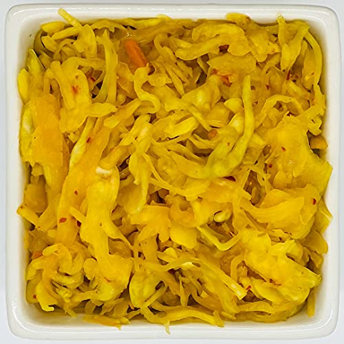 Olive My Pickle Fermented Sauerkraut - 48 Ounces | 3-Pack Bundle of Probiotic Turmeric and Cumin Sauerkraut with Natural Probiotics and Digestive Enzymes for Gut Health - 16 oz Per Bag