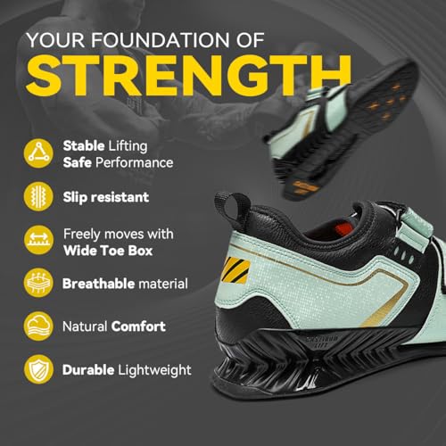 Image of Weightlifting Shoes, Powerlifting Shoes Gym Shoes for Crossfit Lifting Footwear, Weight Lifting Shoes for Heavy Lifting Deadlifting Weight Training, Squat Shoe for Men Women