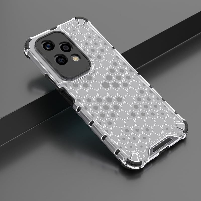 Image of Plastic Bumper Back Case Cover for Honor 200 Lite (Transparent)
