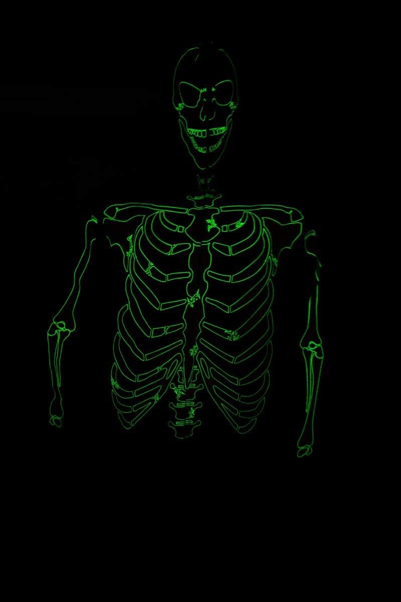 Calhoun Men's Glow in The Dark Skeleton Costume Zip Hoodie