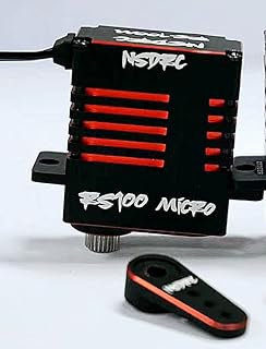 NSDRC RS100 High Torque CNC Aluminum Remote Control Car Micro Servo 5V - 8.4V - 1/24 and 1/18 Micro RC Car Electronics (HELIDIRECT) (RS100 - Limited Edition (RED))