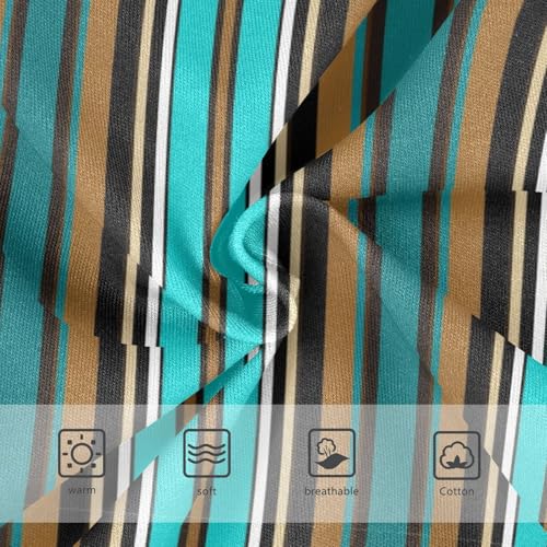 Joisal Cotton Toddler Girls Underwear Chic Vintage Stripes Turquoise Little Girl Panties Designer Kids Undies Briefs 2t3