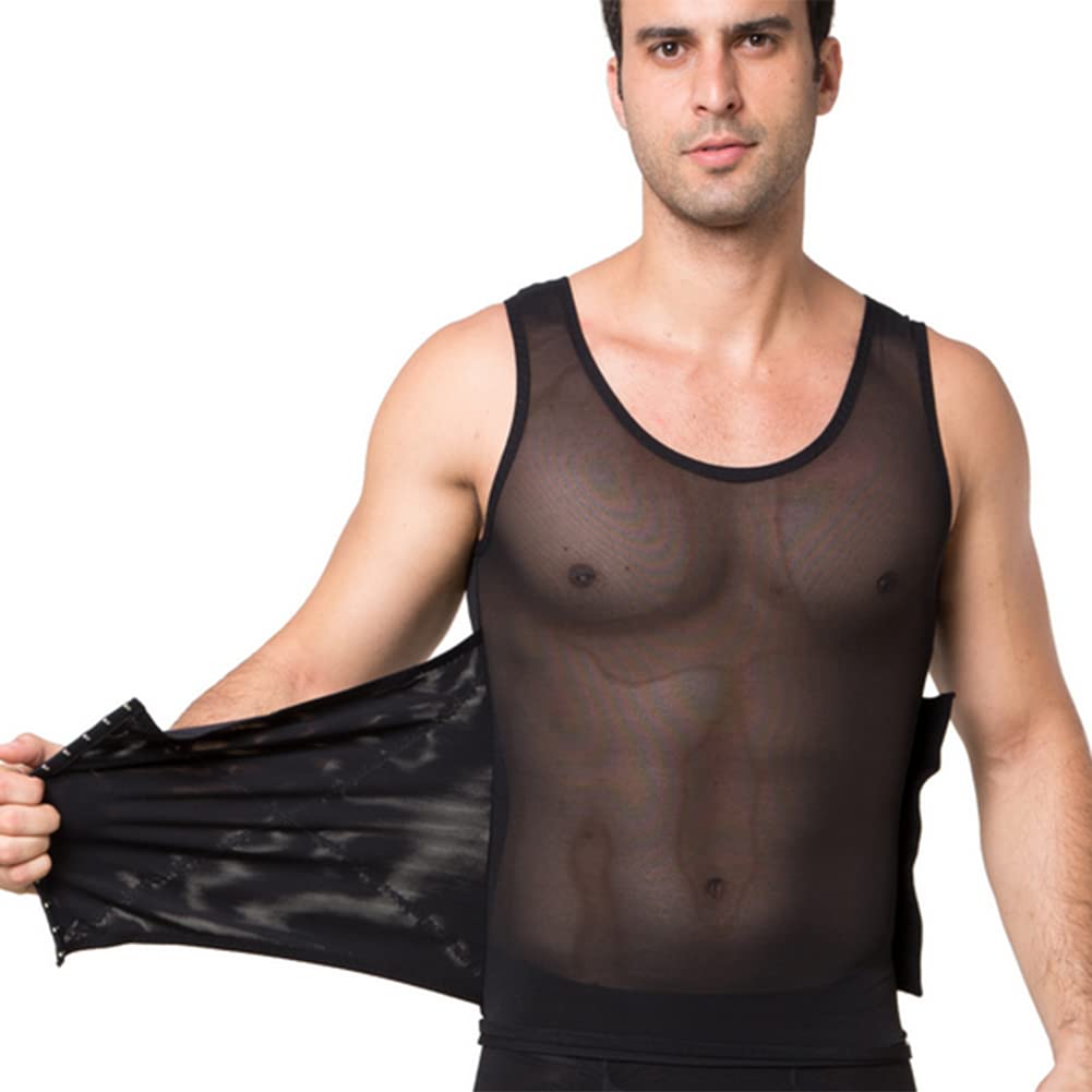 ISCBAFYX Kompresja męska Ukryj Gynecomastia Undershirt Shapewear Body Shaper Schowing koszula brzuch kamizelka termiczna s-2xl
