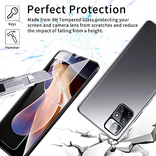 PaceBid 2 Pack Screen Protectors + 2 Pack Camera Tempered Glass Compatible with Xiaomi Redmi Note 11 Pro - Image 2