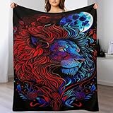 AAPZY Löwe Anime-Charaktere Decke Decke Flannel Sofadecke Strandtuch Teppich Picknickdecke Weich und Plüsch Umhang Für Schlafzimmer, Alle Jahreszeiten （180×200cm）