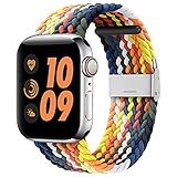 ➤ Material: la correa iWatch está hecha de nailon duradero, que es elástico y elástico, manténgase alejado de la preocupación de estar demasiado apretado o demasiado suelto. Cuando lo usa para el deporte / la vida diaria / el trabajo, es suave y transpirable.