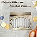 Majestic Giftware Safed 12-Pack Shabbat Candles - (SC-SHWT-WD) | 5 Inch Dripless Dripless Traditional Shabbos Candles Fits Standard Holders (White Drops)