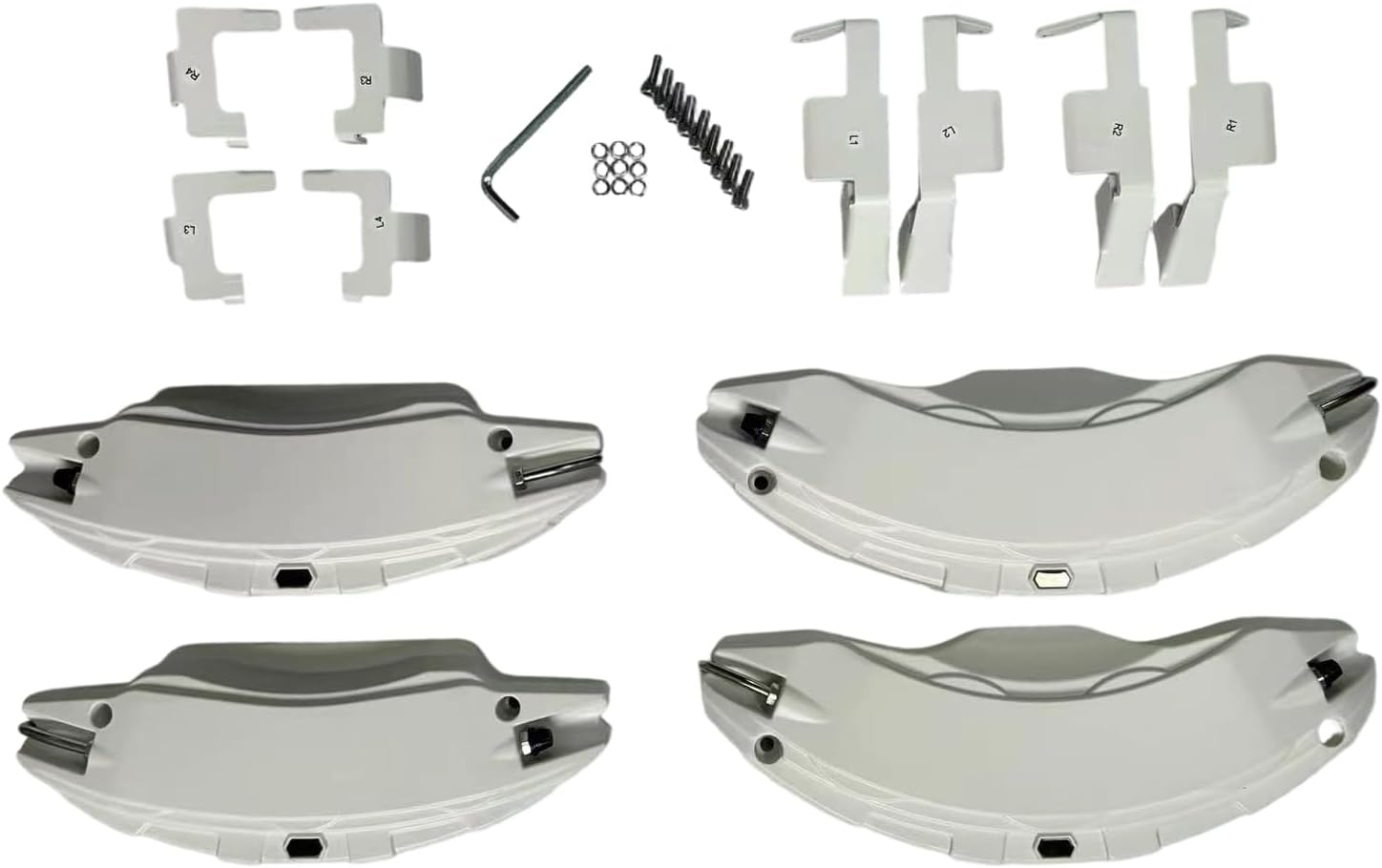 Generic Brake Caliper Covers, 1 Set (30 Accessories) Aluminum Alloy Caliper Covers For Model-3 2025 Car Wheel Hub Brake Caliper (Red)