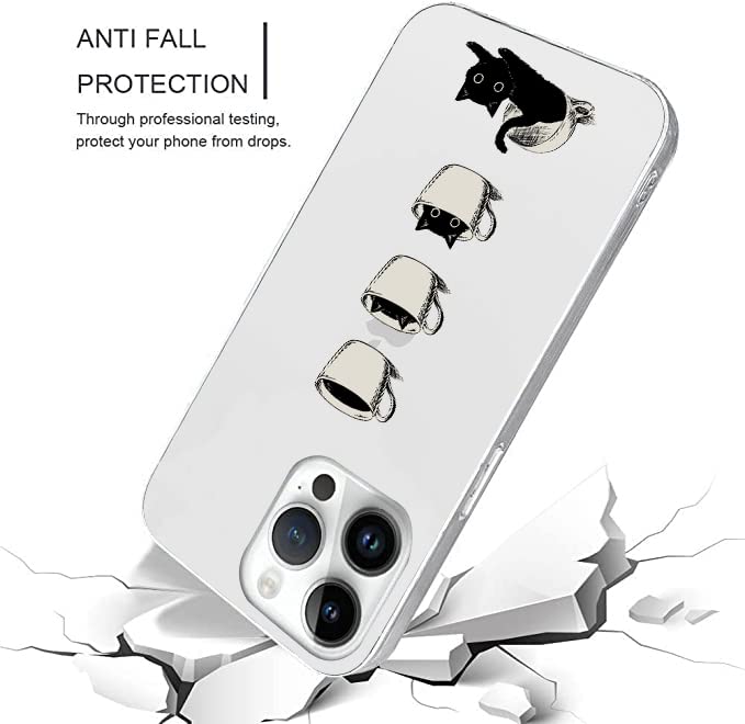 Coque iPhone 14 Pro antichoc protège des chutes motif chat - 4