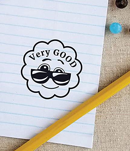 Printtoo Self-Inking Teachers Stamp Please Take Care with Presentation Round Rubber Stamp Motivation Encouragement Review Messages Grading for Homework School Classroom - 5 Colors - Image 3