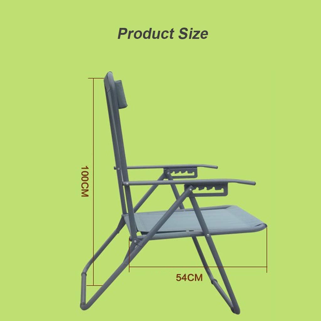 Deck Chairs Adjustable Reclining Garden Chair Zero Gravity Chairs Folding Sun Loungers Recliner for Patio Lawn with Headrest Bearing Weight 80KG