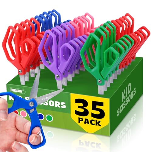 35Pack 5" Small School Student Pointed-Tip Craft Kids Scissors, S...