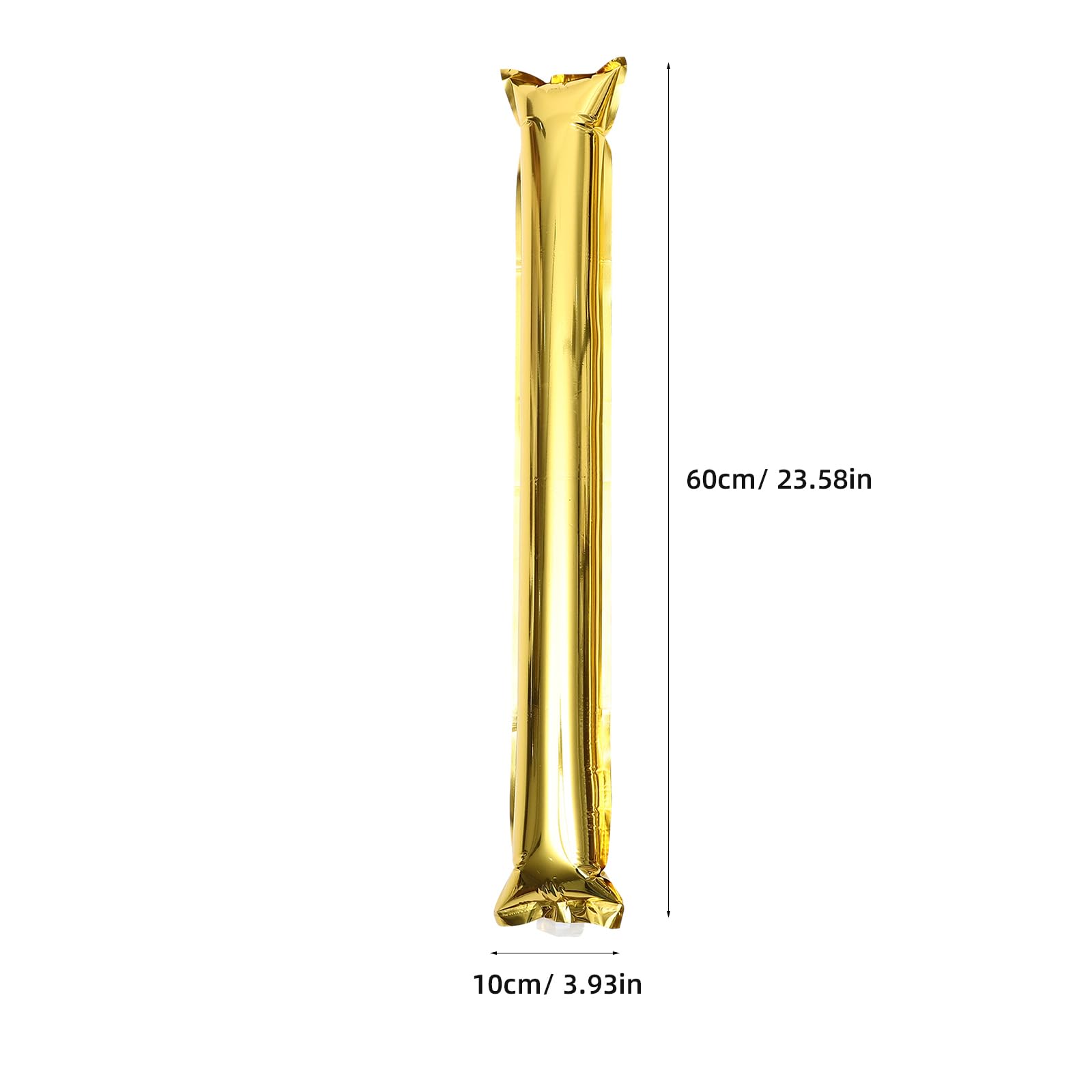 Toddmomy 24 Pcs Thunder Sticks Plastic Cheerleading Stick Cheering Thunder Sticks Team Boom Sticks Clapper Inflatable Noise Makers for Sporting Events Dance(Golden)