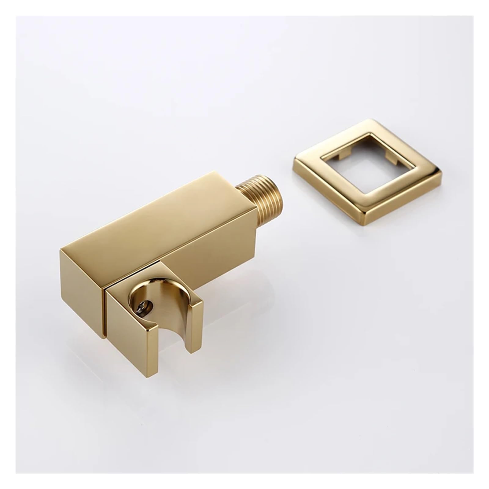 Handbrausehalterung, Gold, klein, tragbar, zur Wandmontage, poliertes Messing for Badezimmer-Hardware, universeller Brausehalter für Badezimmer, Dusche