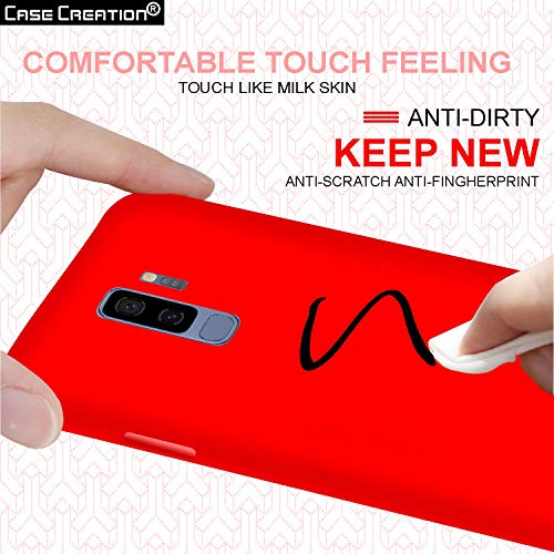 Image of Case Creation Luxurious OG Series for Samsung S9+ Case Cover,Anti-Dirty Slim Case Frosted Matte Cute Candy TPU Raised Bezel (Splash of Color) Back Cover for Samsung Galaxy S9+ -Wine Red