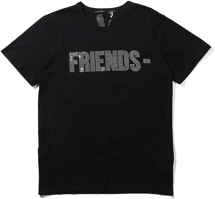Vlone Tide Big V Letter Printing Short Sleeve Couples Loose T-Shirt