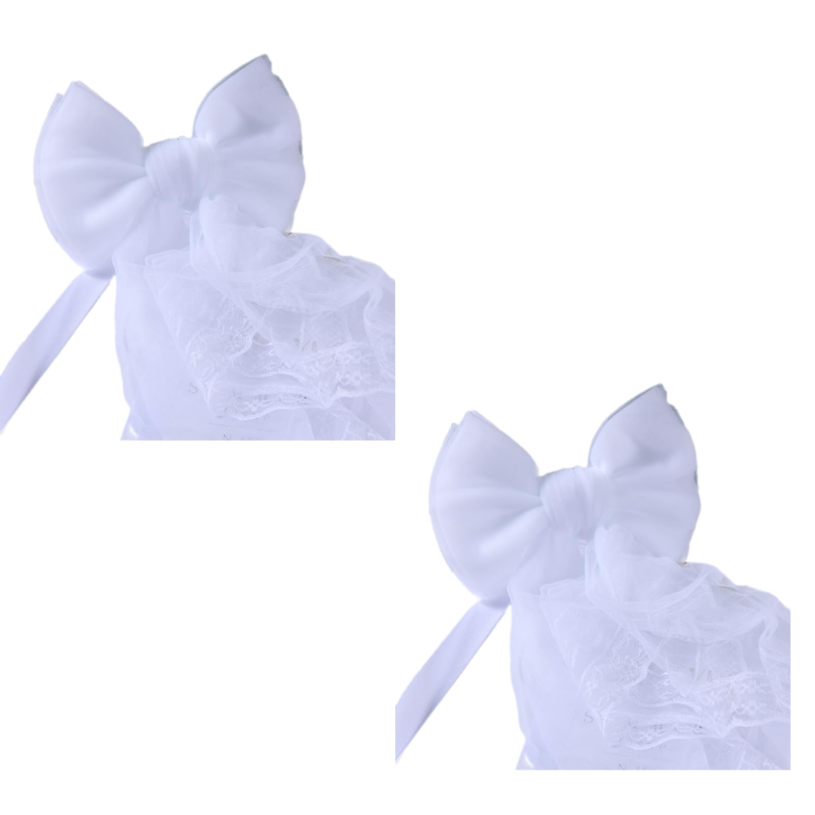 Elnwnnkc Of 2 Lace Bows Curtain Tiebacks Delicate and Sweet Color Ribbon Holders for Living Room Bedroom Curtains Bows Curtain Holdbacks