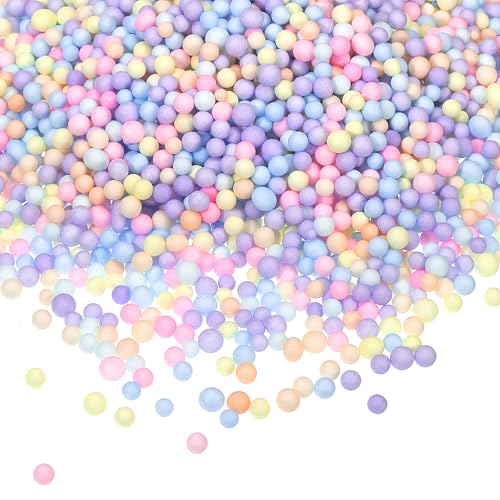 Mini bolas de espuma de 4 a 6 mm multicolor, 120000 cuentas de poliestireno redondas ligeras 2