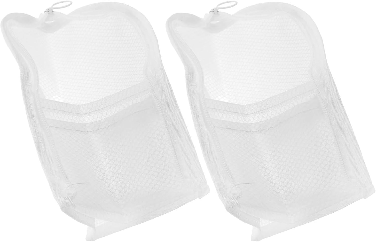 Portable Toiletry Bag Polyester 2pcs, with Designated Sections White