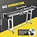 ETOYA Heavy Duty PVC Flat Conveyor Belt Systems, 59x7.8in Stainless Steel Motorized Conveyor with Double Guardrails, Adjustable Speed Industrial Belt Conveyors for Material Transport & Inkjet Coding