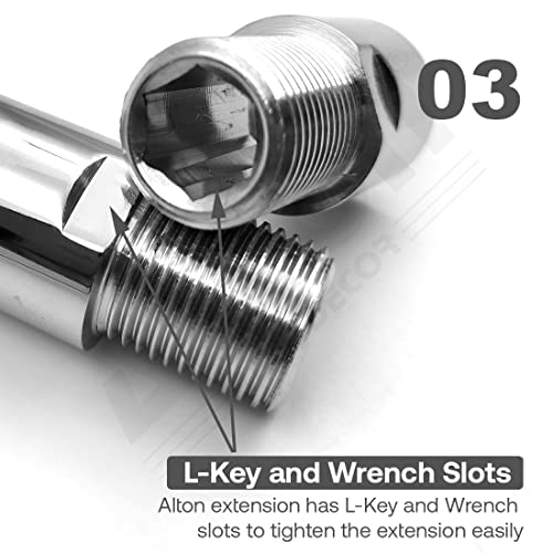 Image of ALTON ALD325, Brass 2.5 - INCH Extension Nipple, Pack of 2 (Silver)