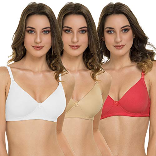 Image of Tweens - Heavily Padded Semi Push-Up Bra - Polyamide Fabric - 3 /4th Coverage, Wireless, Multiway Straps, Seamless - Everyday T-Shirt Bra