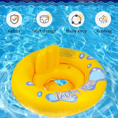 KEELYY Schwimmring Baby Gelb Schwimmsitz für Kinder Aufblasbar Schwimmring Schwimmreifen Pool Schwimmen Ring Schwimmhilfe für Baby Kleinkind