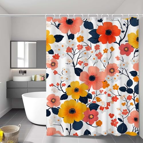 Rideau douche polyester lavable 90x180 imperméable pour salle de bain