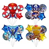 BCD-PRO 4 Sets of Superheros Foil Balloons for Boy Girl Kids Birthday Party Supplies Decoration (20P
