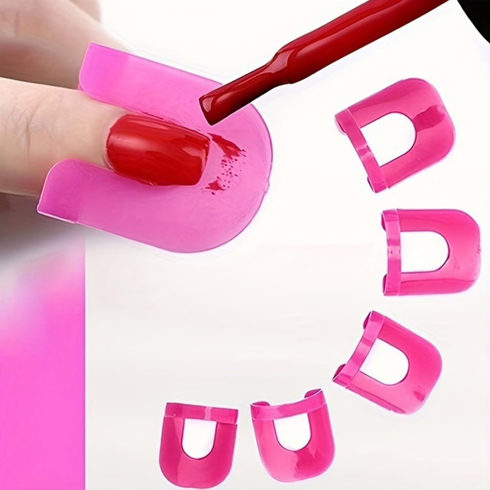 26 Piece U - Curve Nail Polish Protectors for Fingers Cuticle Protectors Spill Proof Tools for Finger Nail — view 2